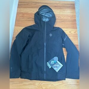 Black Diamond Mission 3 Layer Goretex Shell, men’s Large, Black